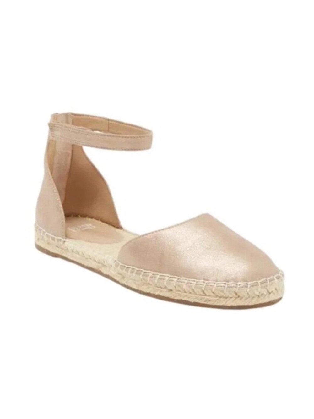 Eileen Fisher Lala Metallic Nude Ankle-Strap Espadrille